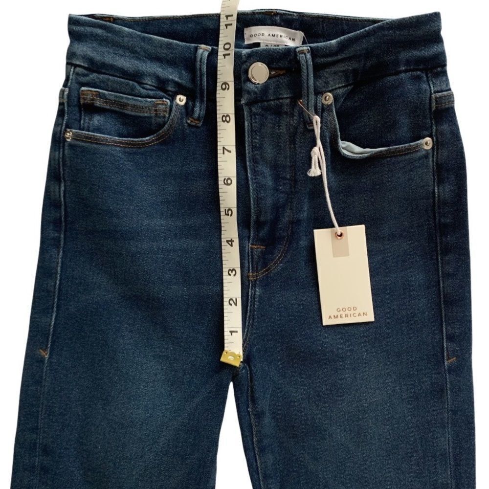 GOOD AMERICAN Good Waist Skinny Crop Jeans! - Picture 6 of 8